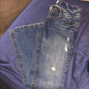 Women’s denim skinny flare jeans